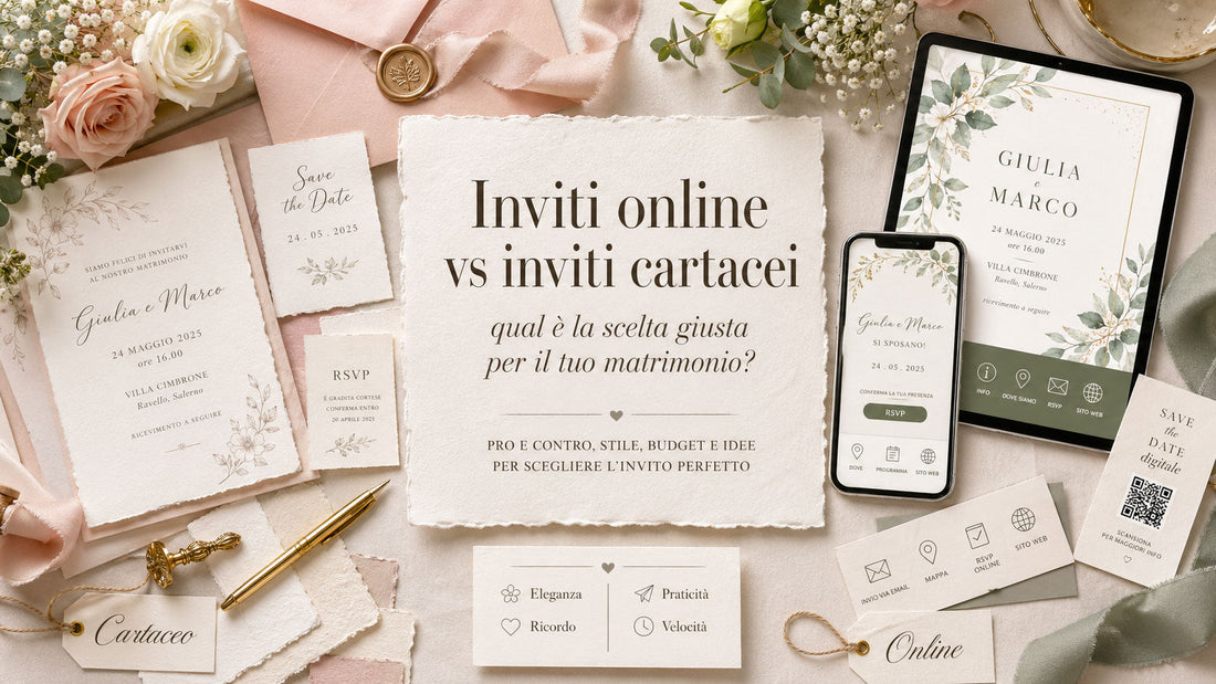Inviti online vs inviti cartacei: qual è la scelta giusta per il tuo matrimonio?