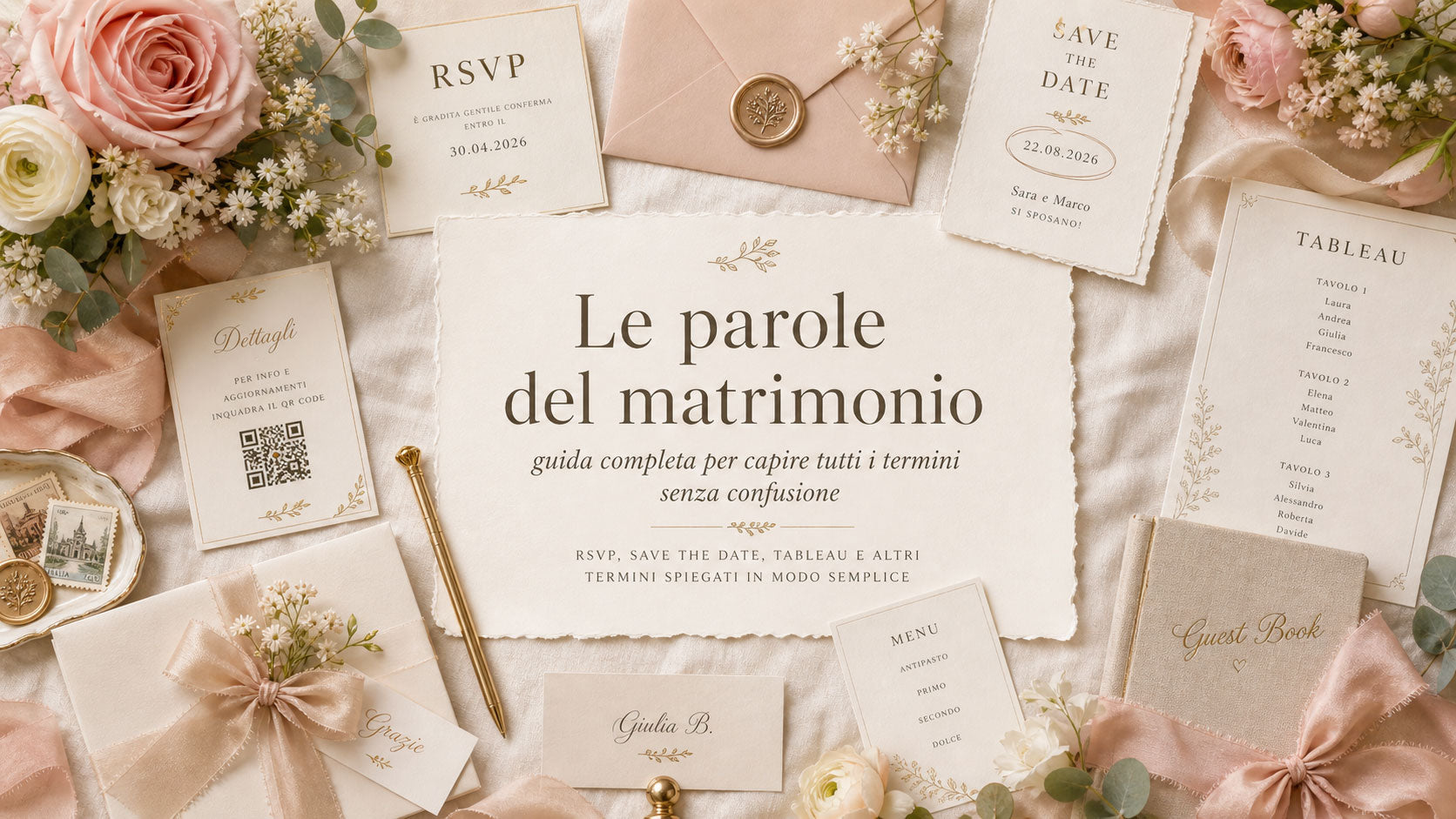 Le parole del matrimonio: guida completa per capire tutti i termini (senza confusione)
