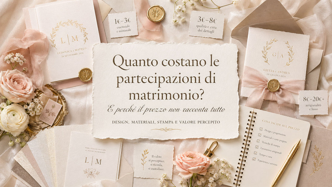 Quanto costano le partecipazioni di matrimonio? (E perché il prezzo non racconta tutto)