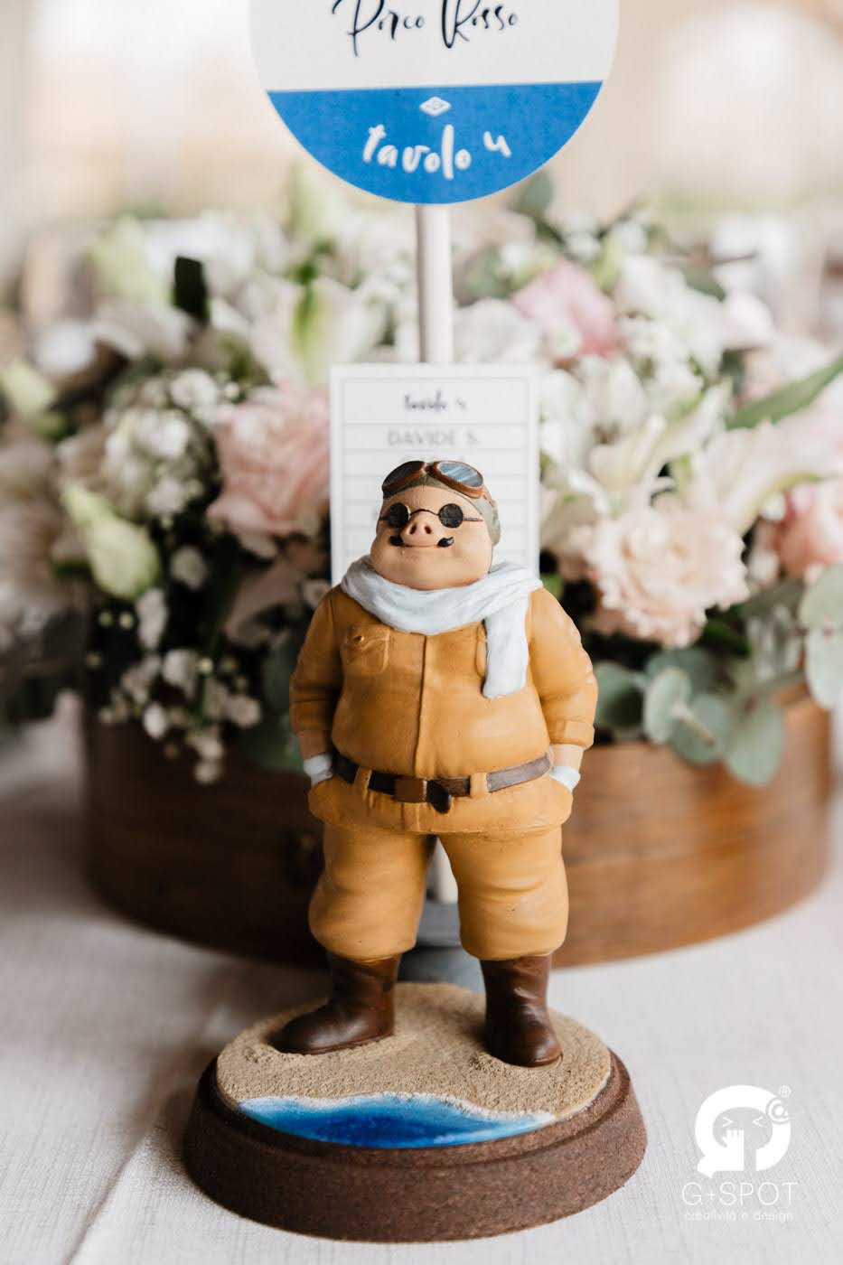 Matrimonio a tema Studio Ghibli di Gianluca e Valentina, con tableau su lanterne giapponesi, personaggi 3D, menù omamori e bomboniere furoshiki.