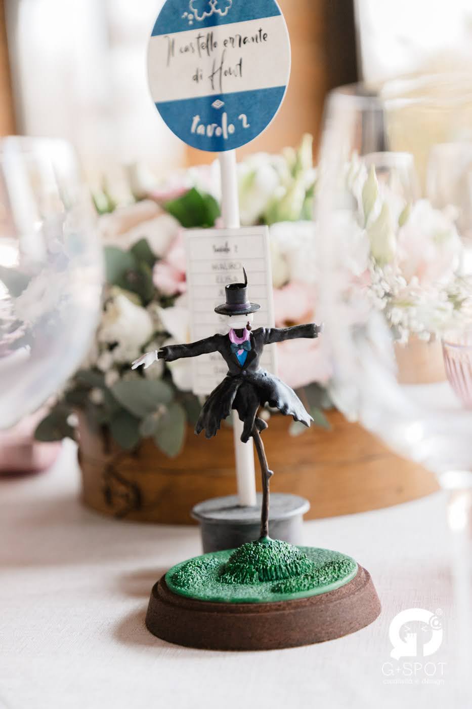 Matrimonio a tema Studio Ghibli di Gianluca e Valentina, con tableau su lanterne giapponesi, personaggi 3D, menù omamori e bomboniere furoshiki.