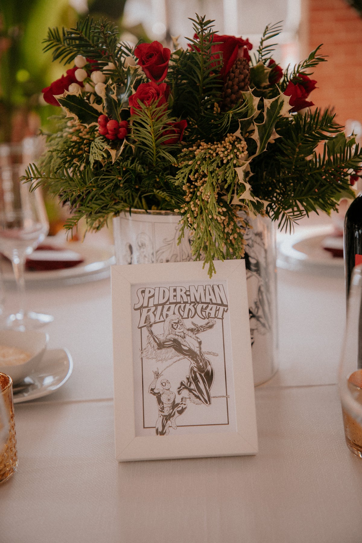 Tableau de mariage a tema comics e supereroi