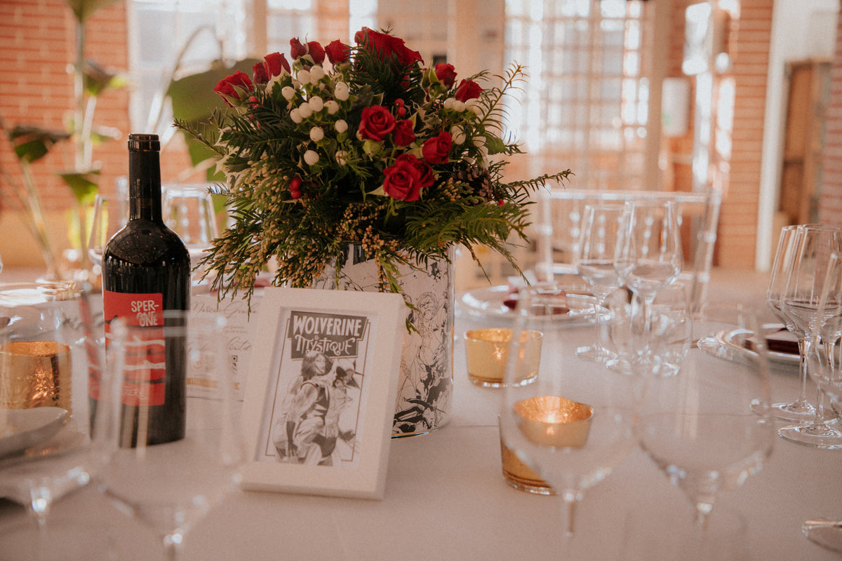 Tableau de mariage a tema comics e supereroi
