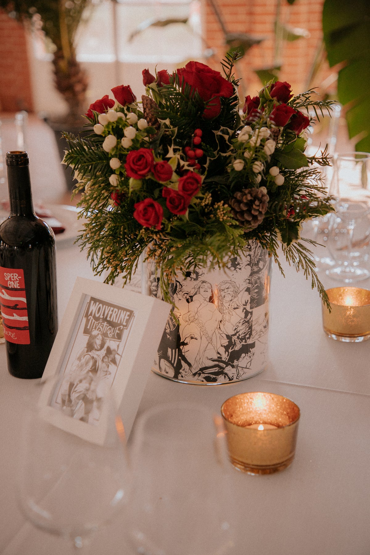 Tableau de mariage a tema comics e supereroi