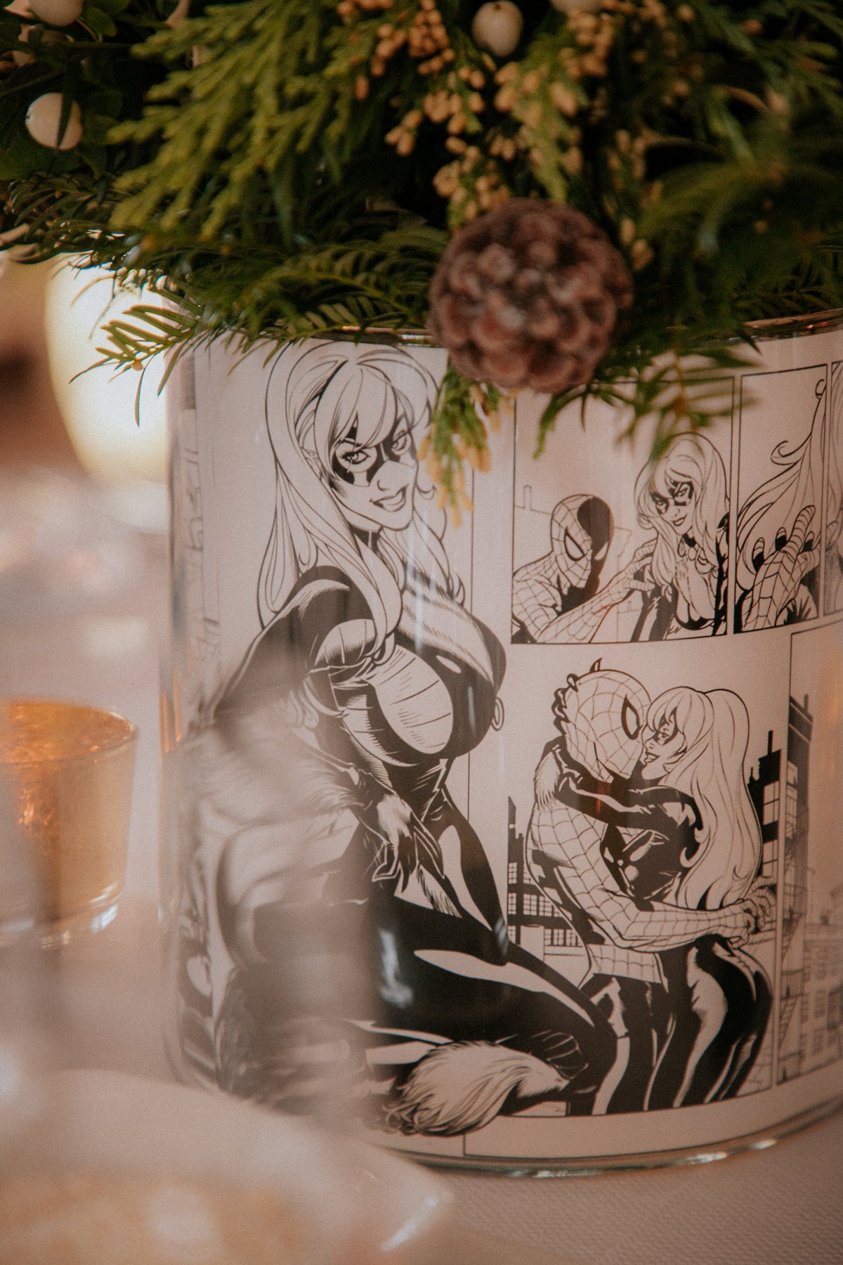 Tableau de mariage a tema comics e supereroi