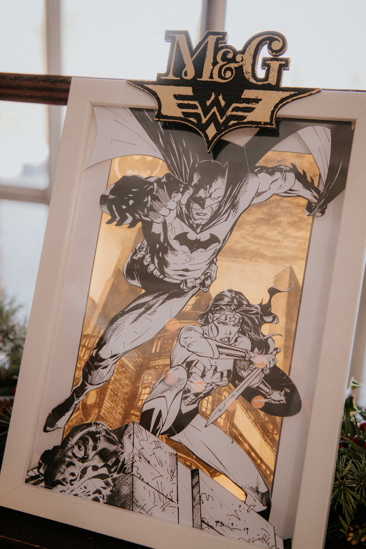 Tableau de mariage a tema comics e supereroi