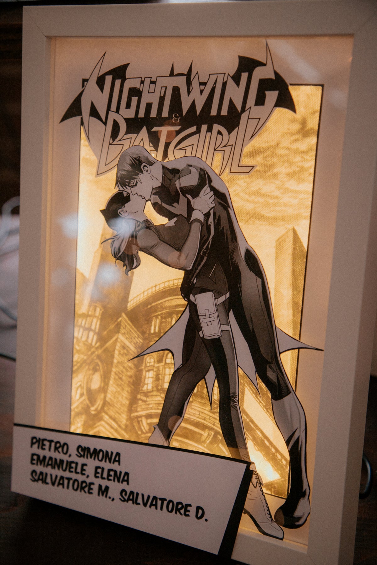 Tableau de mariage a tema comics e supereroi