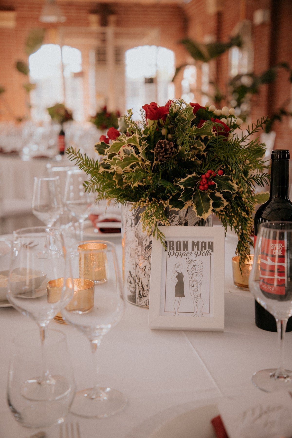 Tableau de mariage a tema comics e supereroi