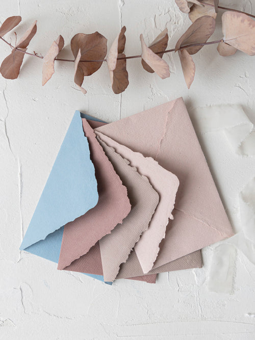 Buste artigianali in carta riciclata | handmade - Pack 10
