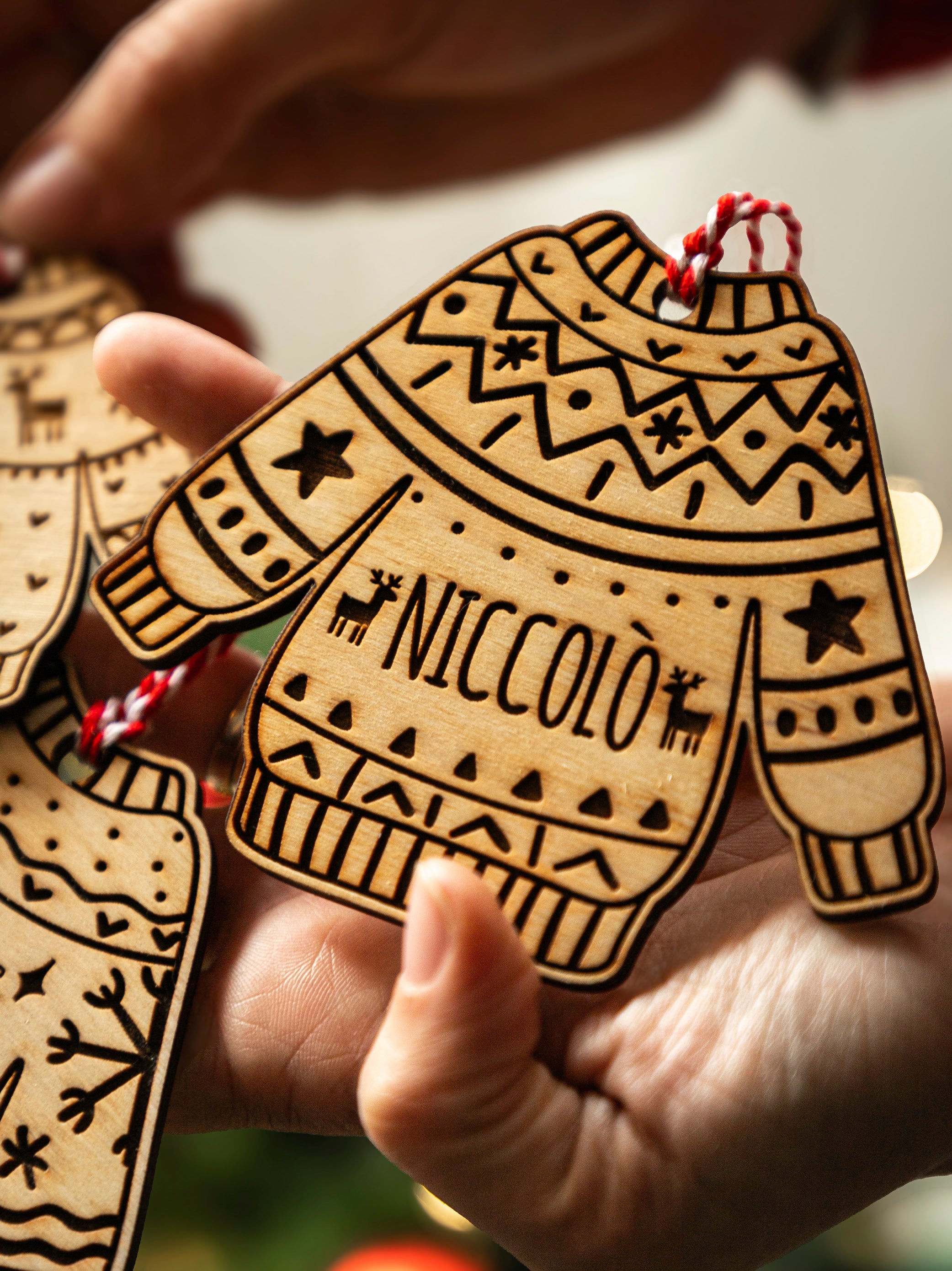 Pallina di Natale personalizzata maglioncini