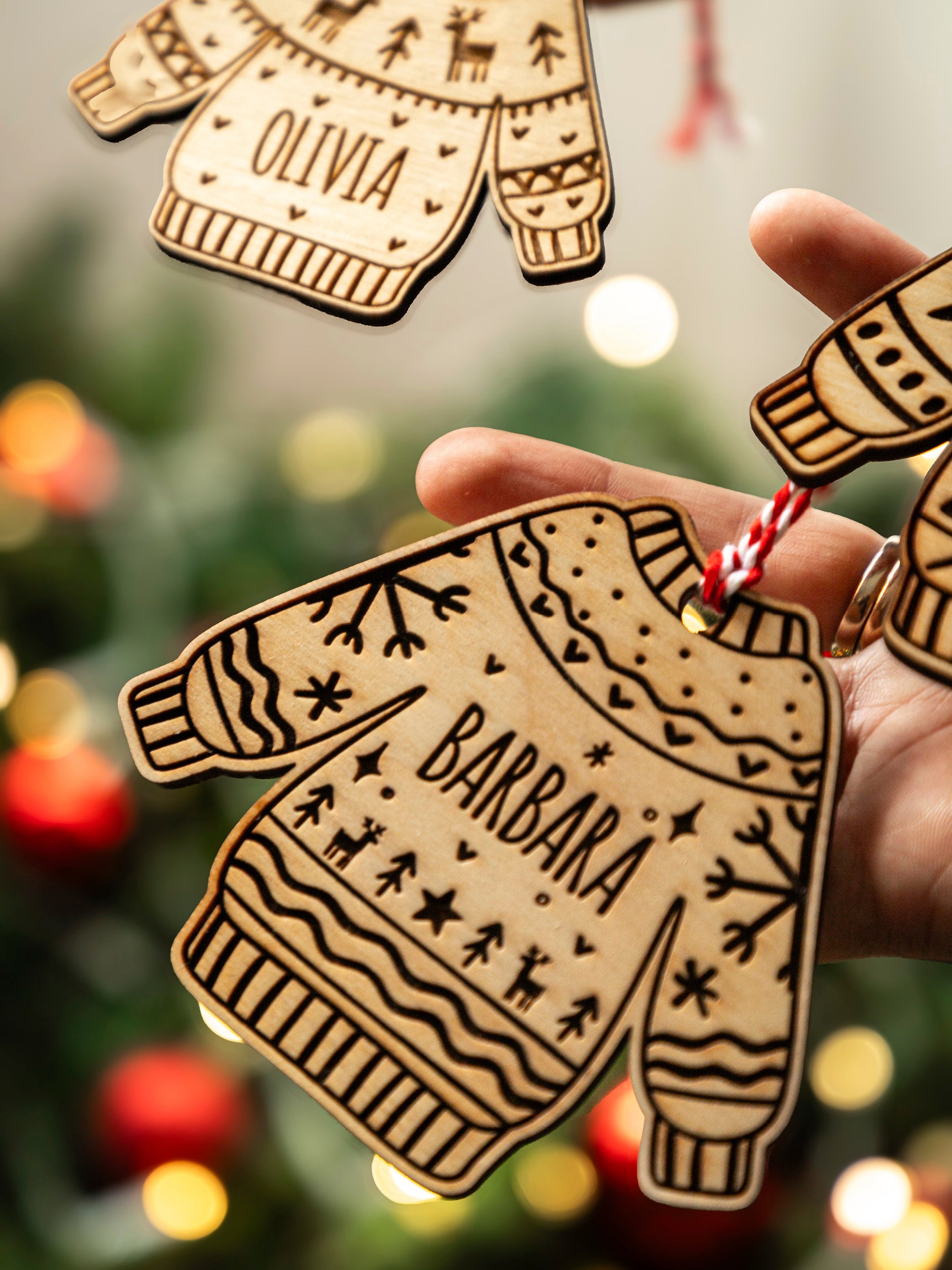 Pallina di Natale personalizzata maglioncini