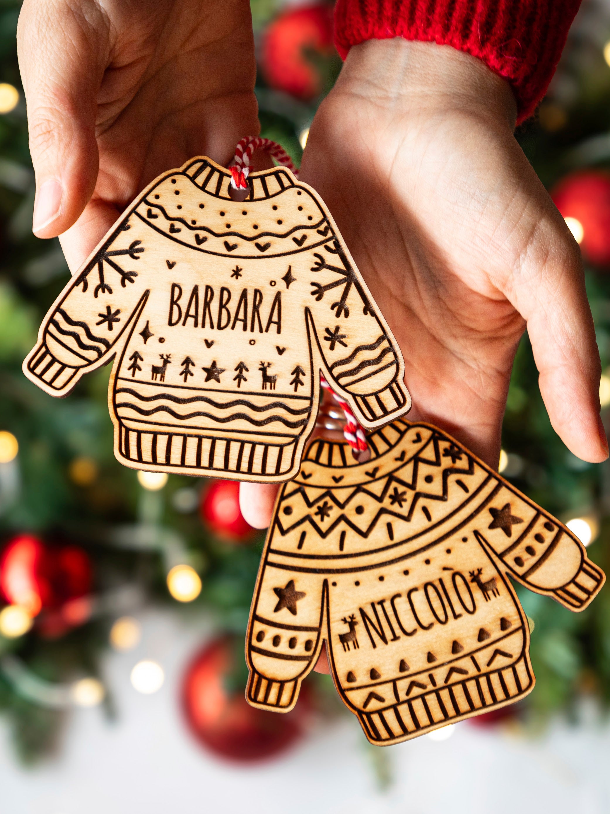 Pallina di Natale personalizzata maglioncini