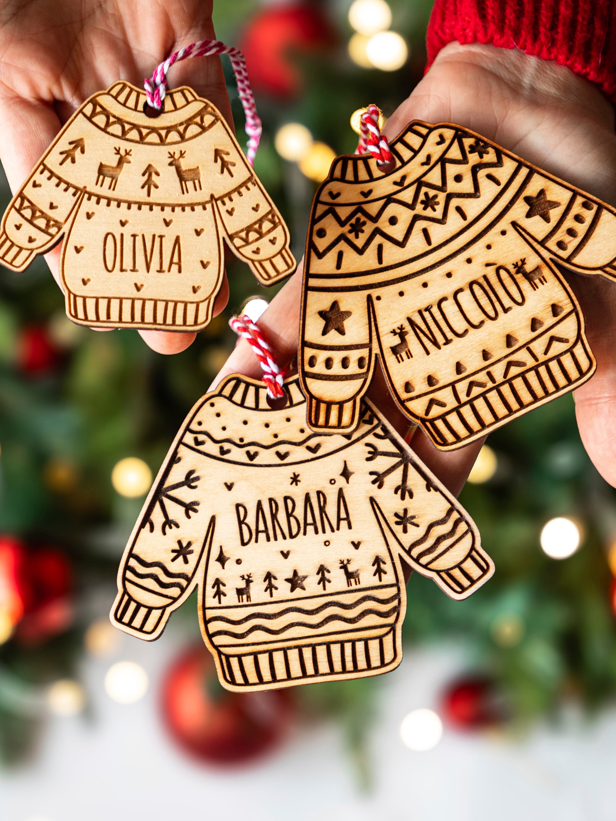 Pallina di Natale personalizzata maglioncini
