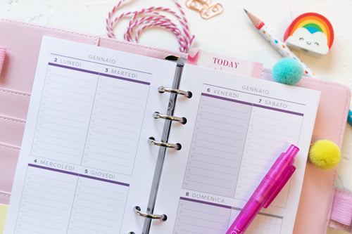 Agenda Settimanale Formato Personal 10x17