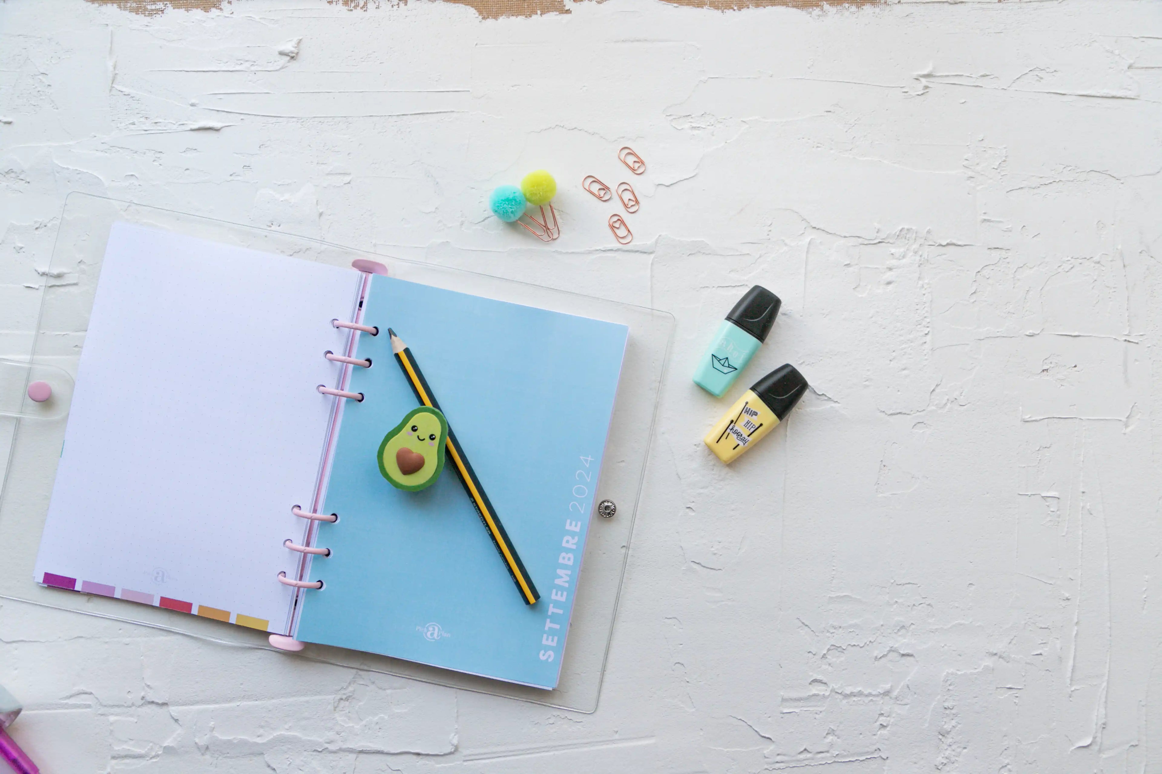 Planner Mensile A5 o Personal 10×17 – Inserto 12 mesi per agenda ad anelle